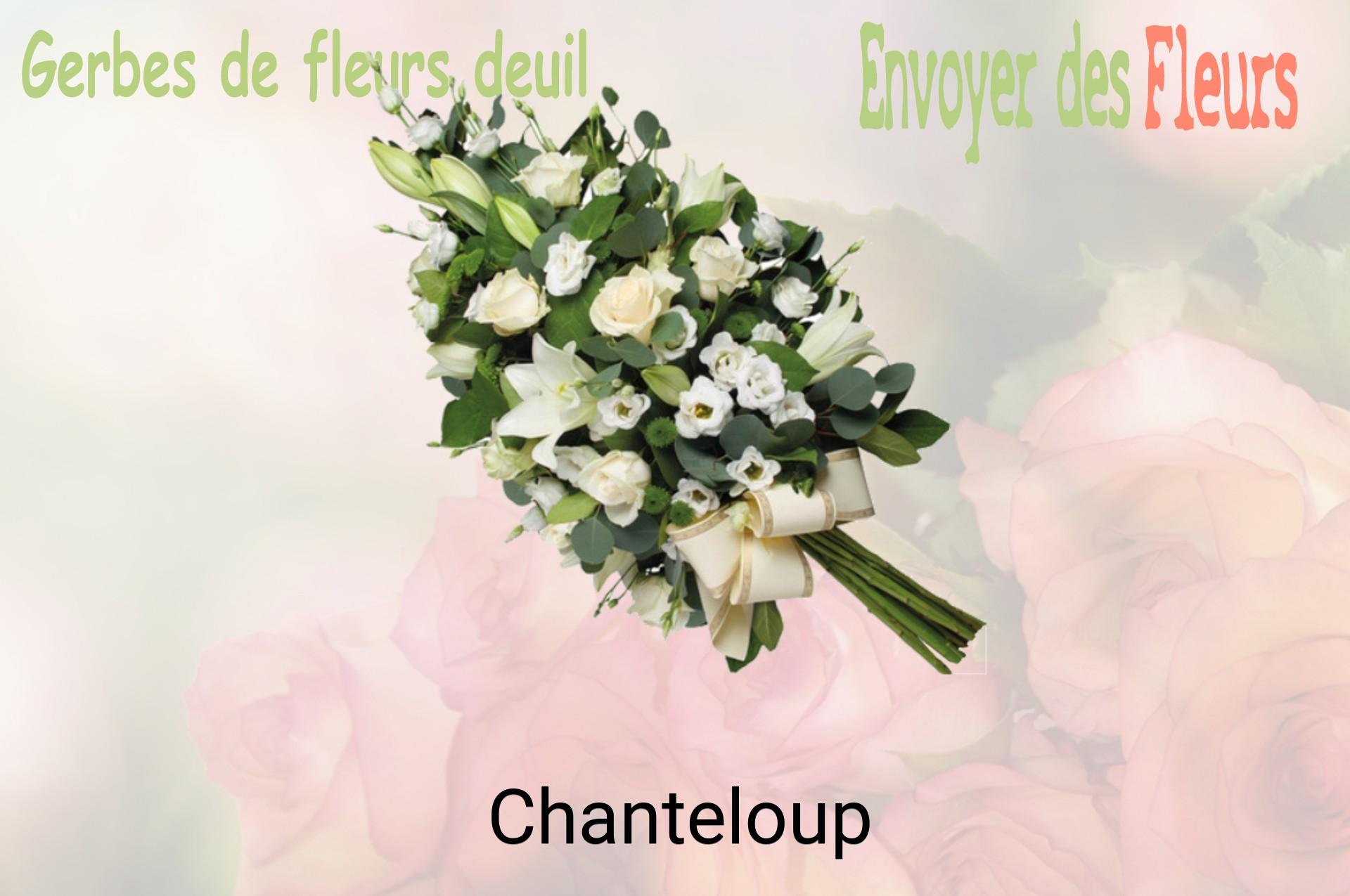 Gerbe de fleurs de deuil livrée à Chanteloup